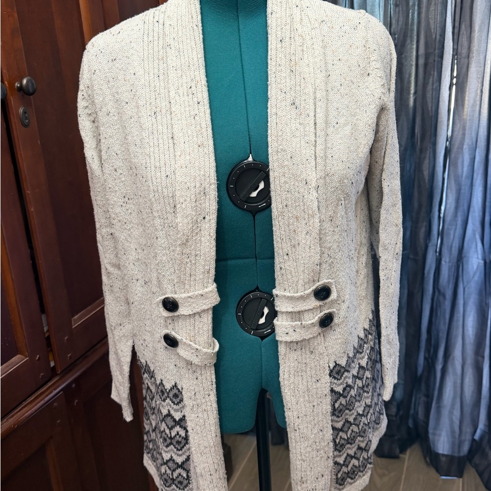 Fortune + Ivy Long Open Front Knit Cardigan Sweater Women’s Large